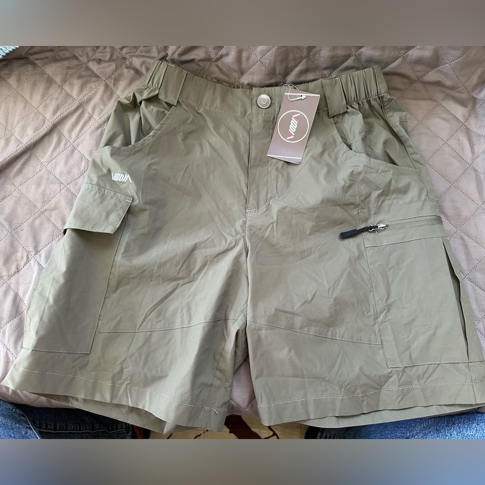 Men's Hiking Cargo Shorts with 5Pockets Quick Dry Lightweight Stretch Shorts M